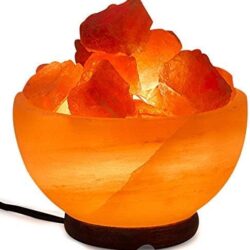 Himalayan Salt Lamp Bowl with Natural Crystal...