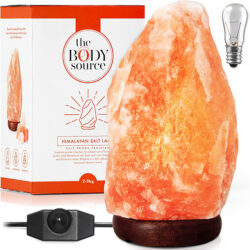 Himalayan Salt Lamp 10-12″ (11-15 lbs) – Adjustable Glow & Relaxing Ambiance