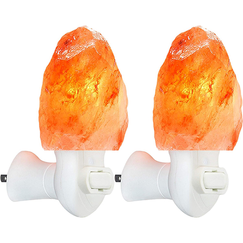 Pink Himalayan Salt Lamp Night Light – 2-Pack for a Warm & Soothing Glow