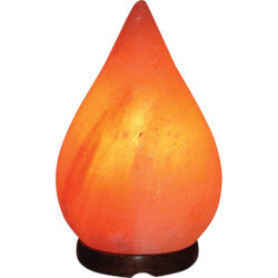 Teardrop Himalayan Salt Lamp – Hand-Carved (7.75″)