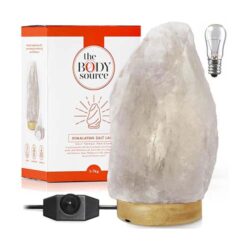 Himalayan White Salt Lamp 10–12 Inches (11–15 lbs) with Dimmer